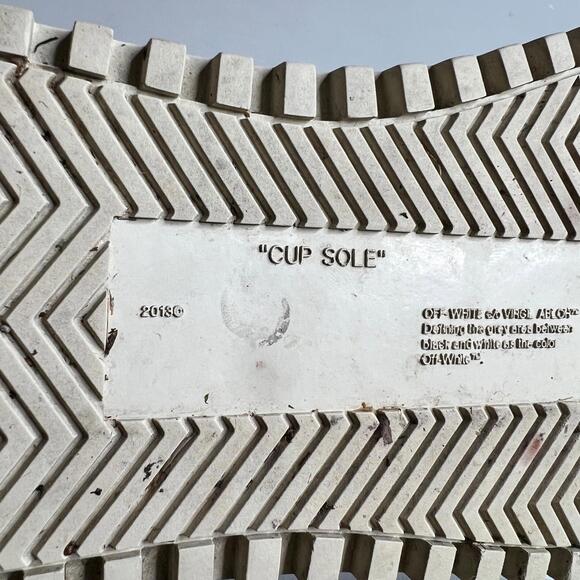Off-White Low Top‎ Sneakers White Green Zip Tie Arrow Logo Size US 7 EU 40 main image 7